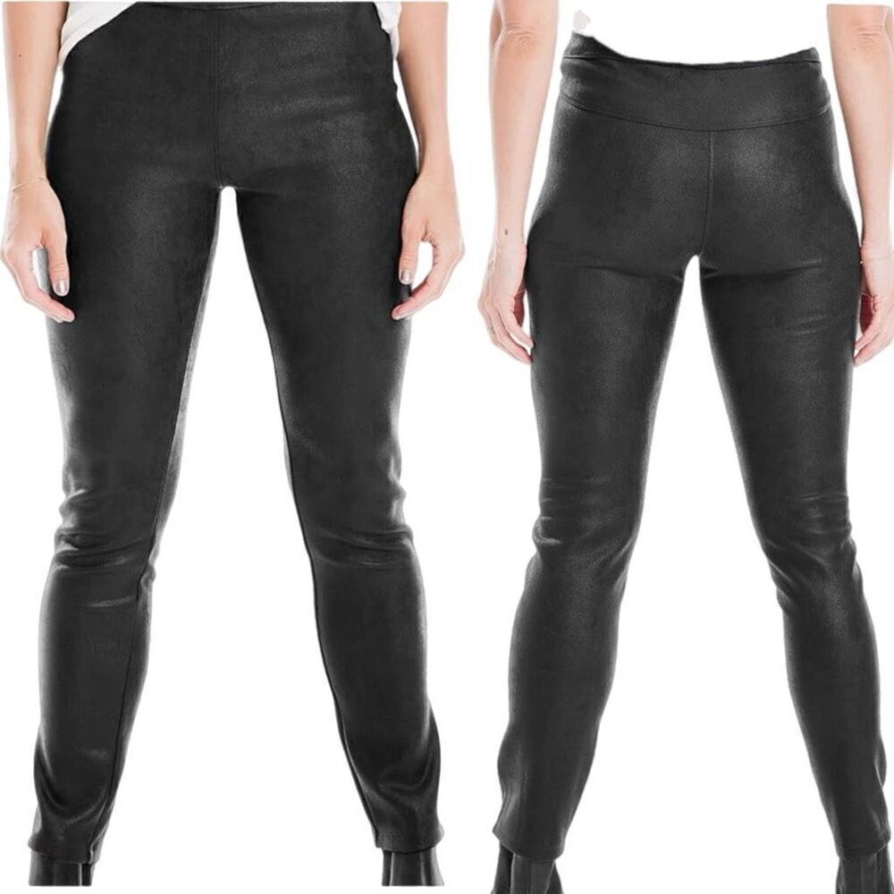 Max Studio Women's High Waisted Faux Leather Leggings